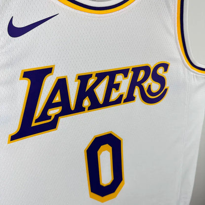 24/25 LA Lakers White Jersey - Westbrook #0 (Hot Pressing)