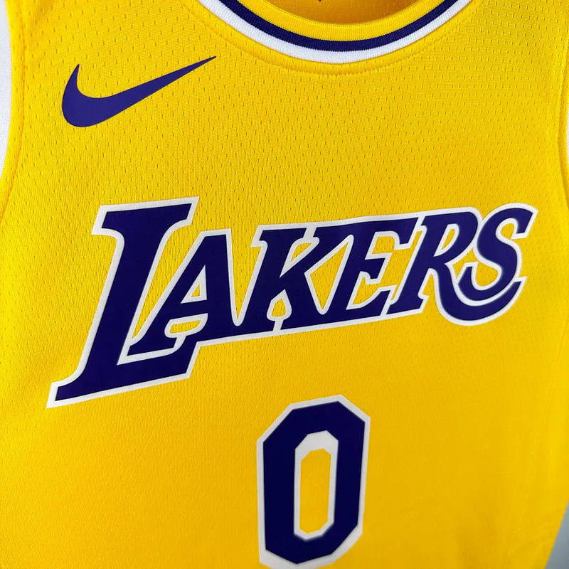 24/25 LA Lakers Yellow Jersey - Westbrook #0 (Hot Pressing)