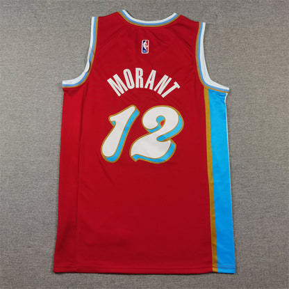 Memphis Grizzlies MORANT # 12 Red City Edition NBA Jerseys