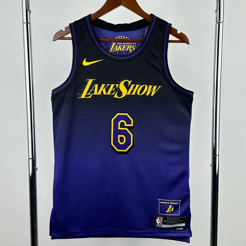 2024-25 LAKERS JAMES #6 Royal blue City Edition Top Quality Hot Pressing NBA Jersey