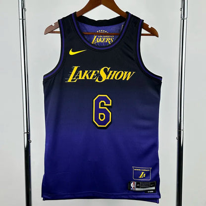 2024-25 LAKERS JAMES #6 Royal blue City Edition Top Quality Hot Pressing NBA Jersey