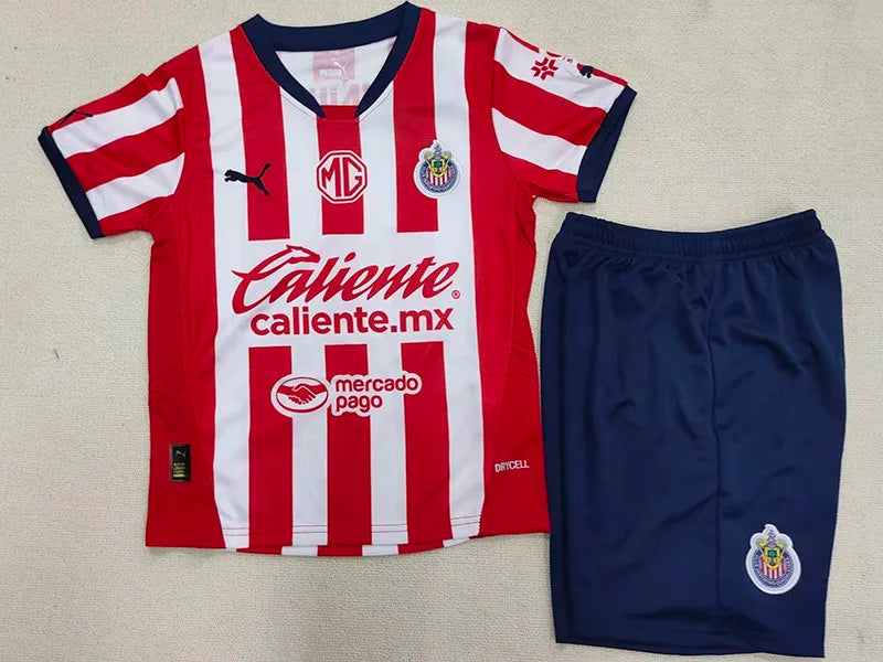 2024-25 Chivas Home Kids Soccer Jersey