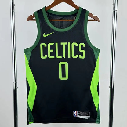 2024-25 CELTICS TATUM #0 Black City Edition Top Quality Hot Pressing NBA Jersey