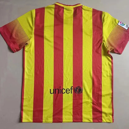 13/14 Barcelona Away Yellow Retro Jersey