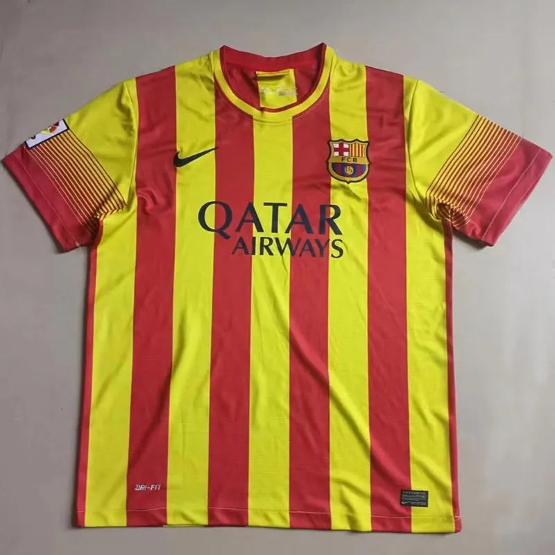 13/14 Barcelona Away Yellow Retro Jersey