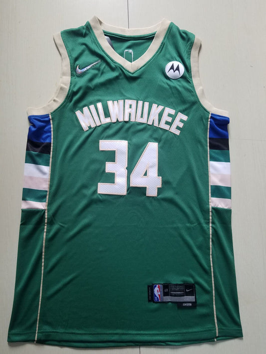 Milwaukee Bucks ANTETOKOUNMPO # 34 green NBA Jerseys