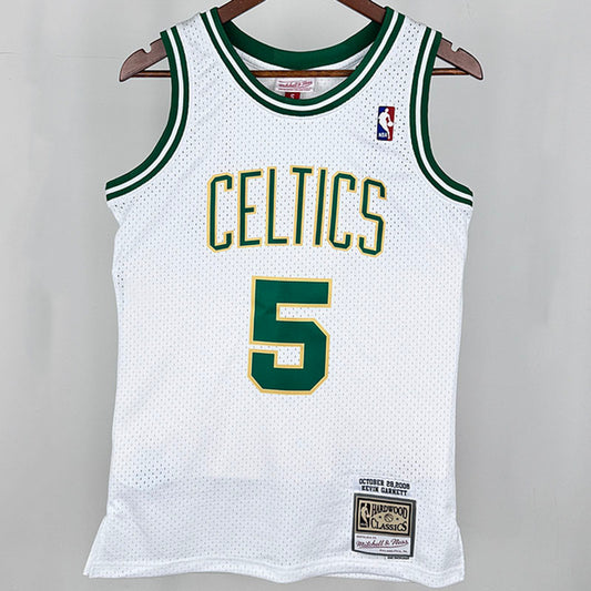 2008 Celtics White Jersey - Garnett #5