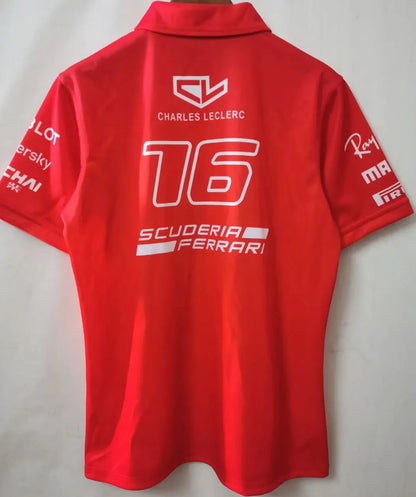 2022 Ferrari Polo Team T-Shirt - Charles Leclerc #16