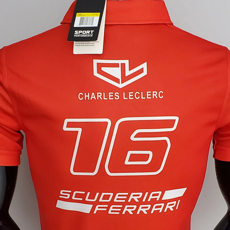 2022 Ferrari Polo Team T-Shirt - Charles Leclerc #16