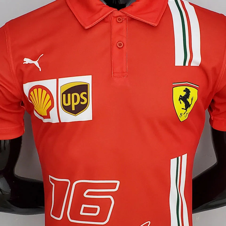 2022 Ferrari Polo Team T-Shirt - Charles Leclerc #16