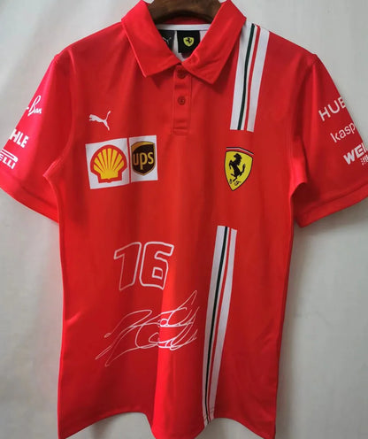 2022 Ferrari Polo Team T-Shirt - Charles Leclerc #16