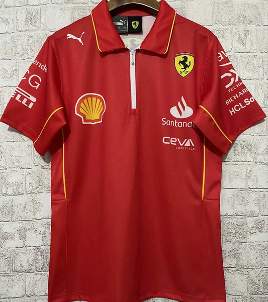 2024 Ferrari Red Polo Team T-Shirt