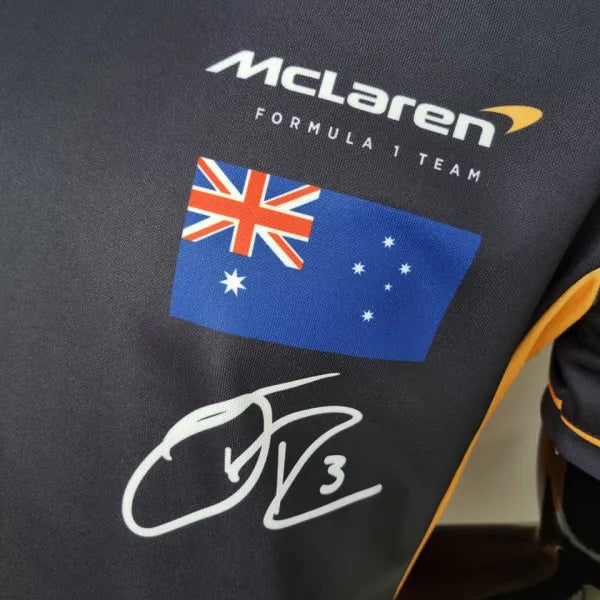 2022 McLaren Yellow & Black Team T-Shirt - Daniel Ricciardo #3