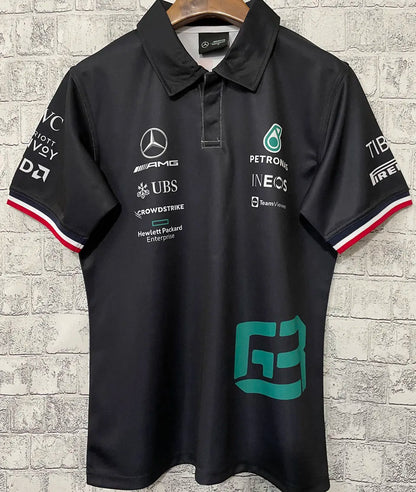 2022 Mercedes Polo Black Team T-Shirt -  George Russell #63