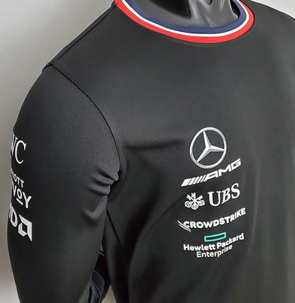 2022 Mercedes Black Long Sleeve Team T-Shirt