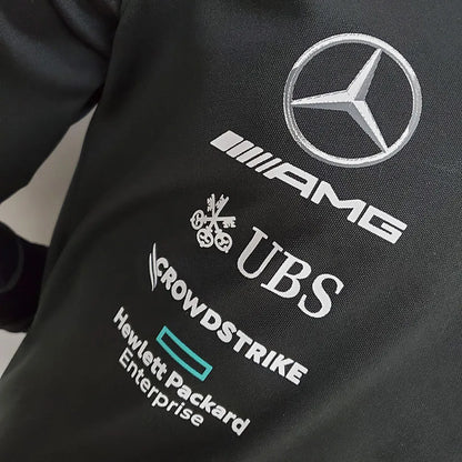 2022 Mercedes Black Long Sleeve Team T-Shirt