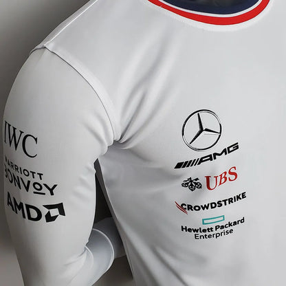 2022 Mercedes White Long Sleeve Team T-Shirt