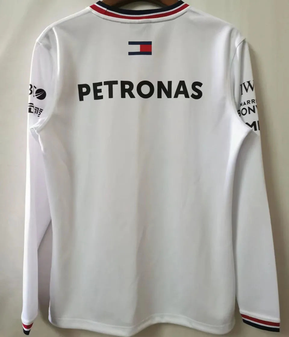 2022 Mercedes White Long Sleeve Team T-Shirt