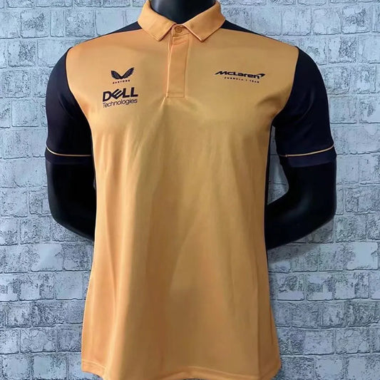 2022 McLaren Yellow & Black Polo Team T-Shirt