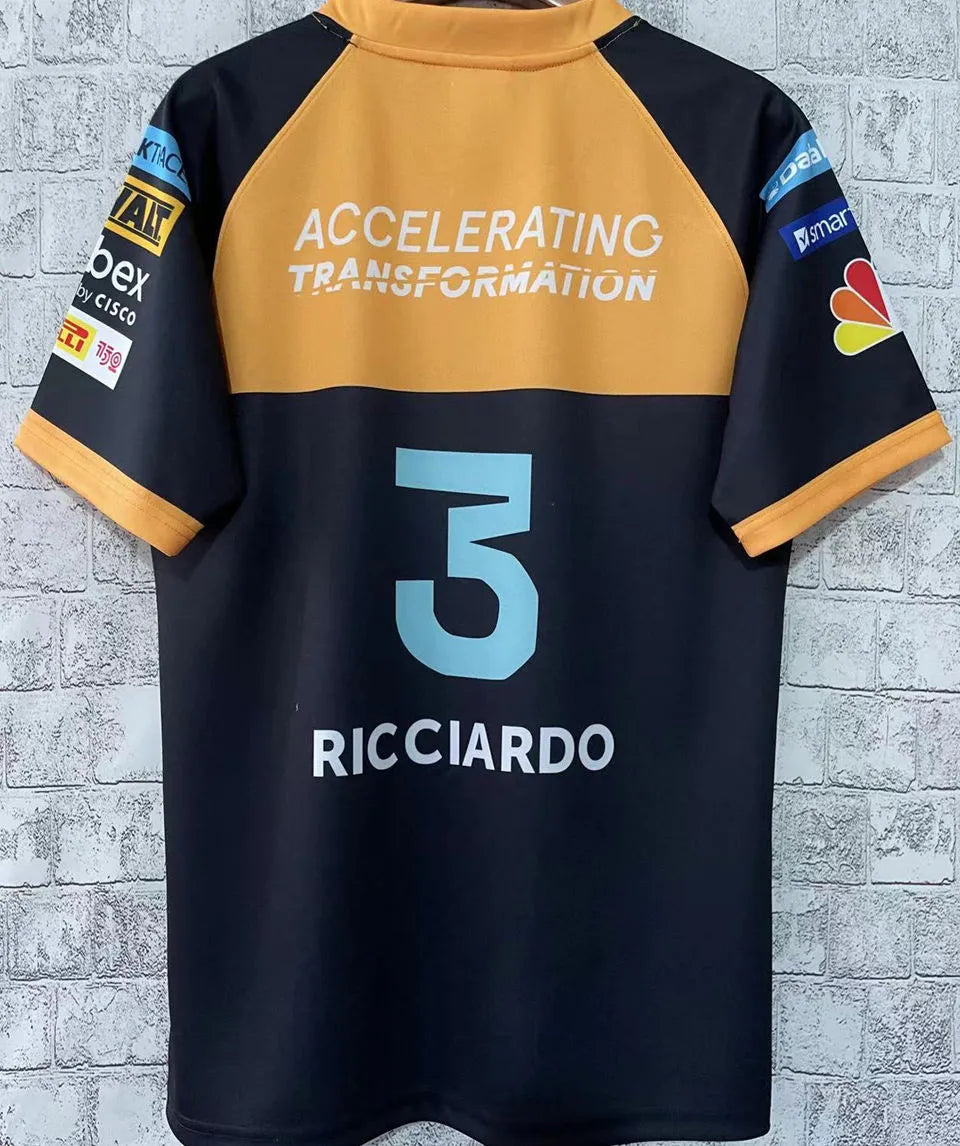 2022 McLaren Yellow & Black Team T-Shirt - Daniel Ricciardo #3