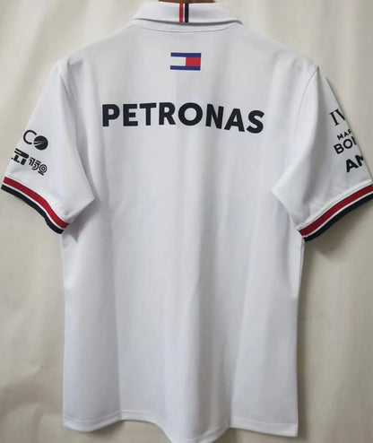 2022 Mercedes White Polo Team T-Shirt