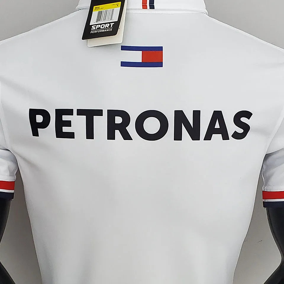 2022 Mercedes White Polo Team T-Shirt