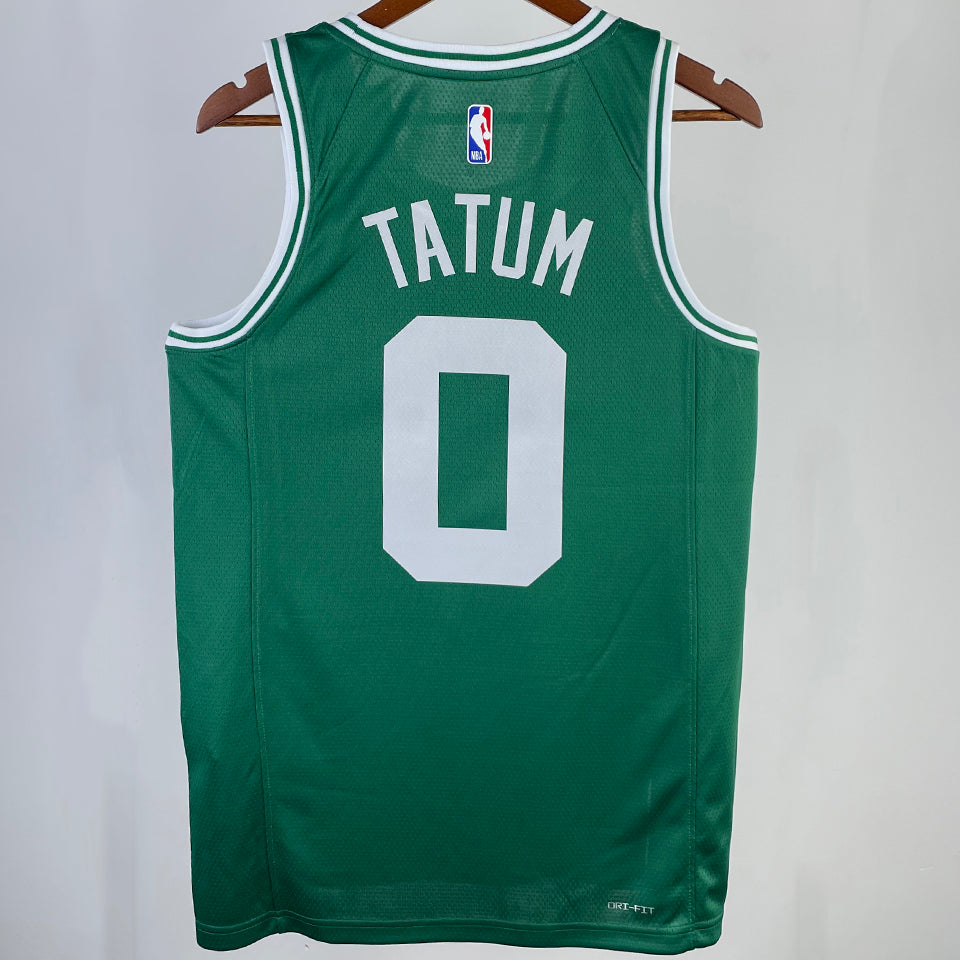 23/24 Celtics Green Jersey - Tatum #0 (Hot Pressing)