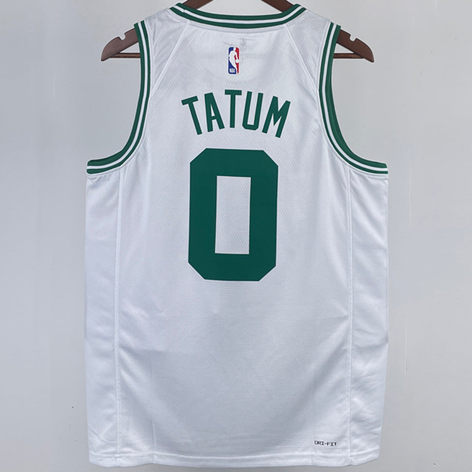 23/24 Celtics White Jersey - Tatum #0 (Hot Pressing)