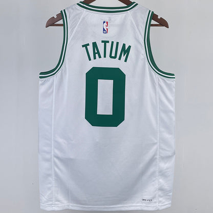 23/24 Celtics White Jersey - Tatum #0 (Hot Pressing)