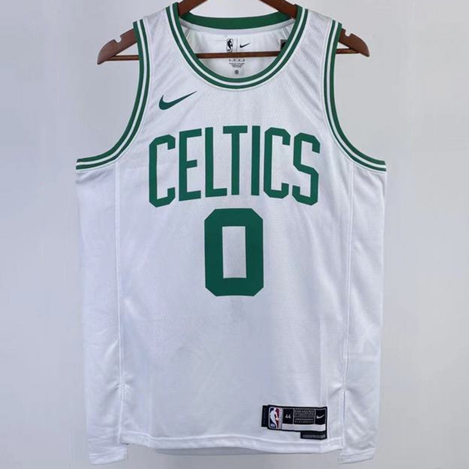 23/24 Celtics White Jersey - Tatum #0 (Hot Pressing)