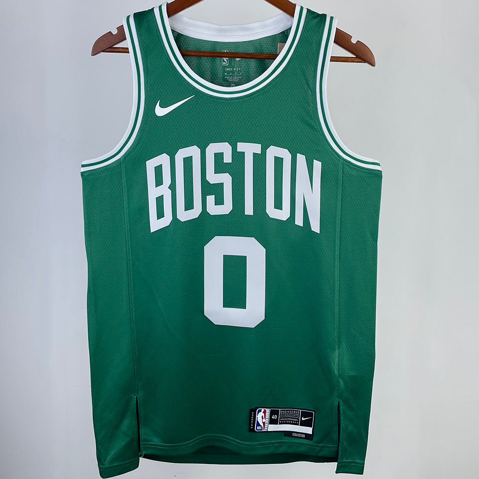 23/24 Celtics Green Jersey - Tatum #0 (Hot Pressing)