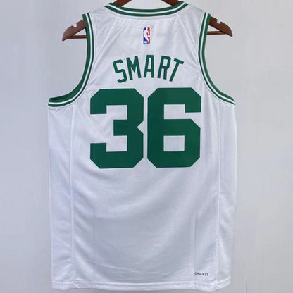 23/24 Celtics White Jersey - Smart #36 (Hot Pressing)