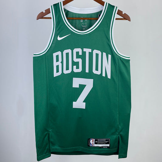 23/24 Celtics Green Jersey - Brown #7 (Hot Pressing)