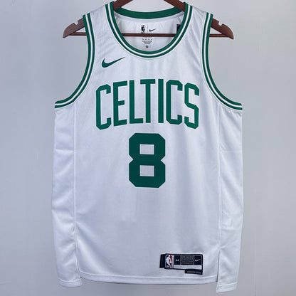 23/24 Celtics White Jersey - Poraigis #8 (Hot Pressing)