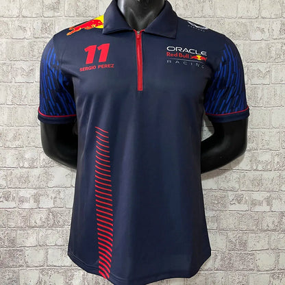 23/24 Red Bull Navy Team Polo T-Shirt - Sergio Perez #11