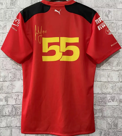 2023 Ferrari Red Team T-Shirt - Carlos Sainz #55