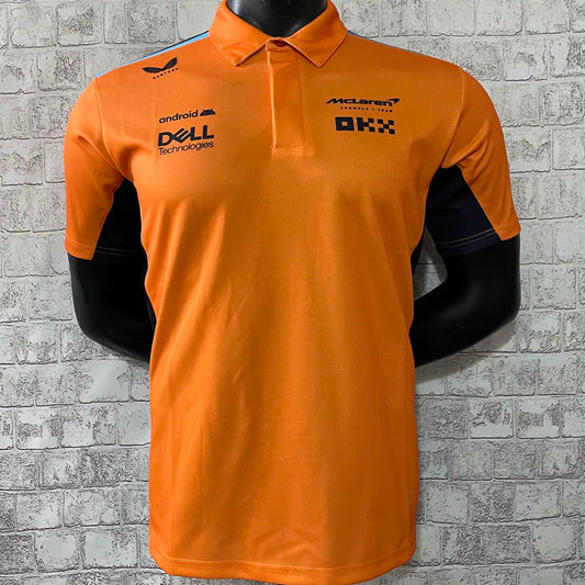 2023 McLaren Yellow & Black Polo Team T-Shirt