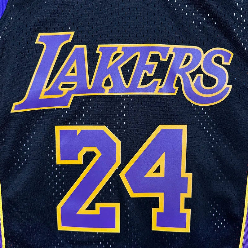 09/10 LA Lakers Retro Black Jersey - Bryant #24