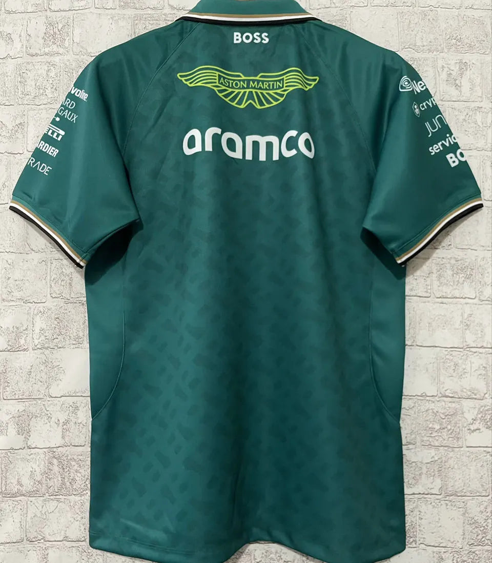 24/25 Aston Martin Green Polo Team T-Shirt