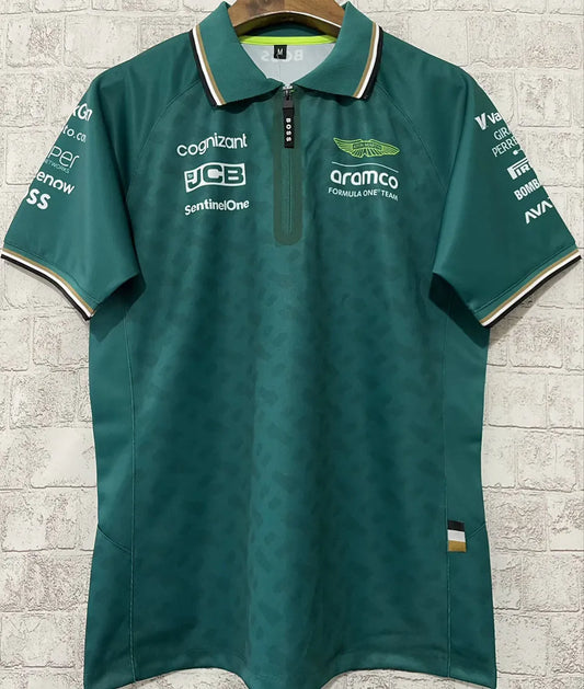 24/25 Aston Martin Green Polo Team T-Shirt