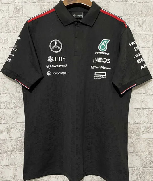 24/25 Mercedes Black Polo Team T-Shirt