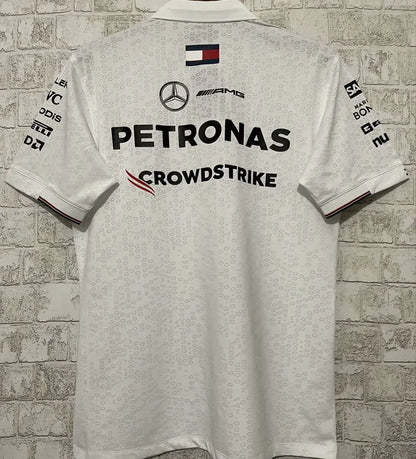 24/25 Mercedes White Polo Team T-Shirt