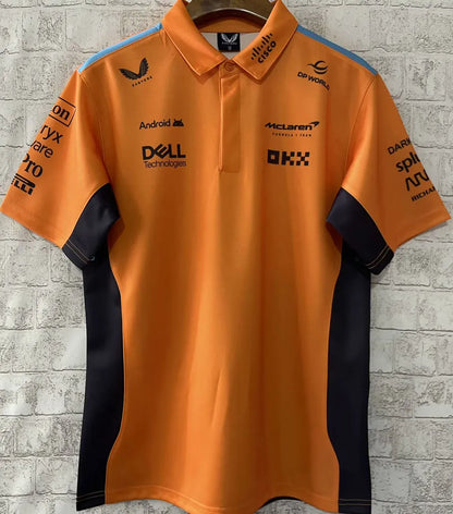 24/25 McLaren Yellow & Black Polo Team T-Shirt - Lando Norris #4