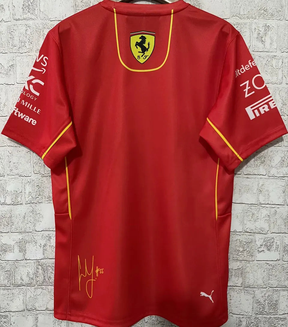 2024 Ferrari Red Team T-Shirt - Carlos Sainz #55