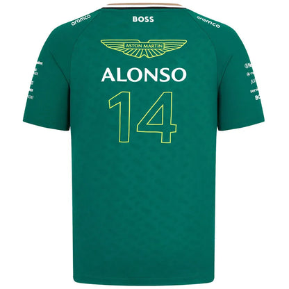 2024 Aston Martin Green Team T-Shirt - Fernando Alonso #14