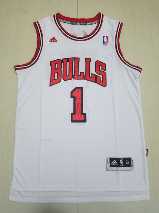 Chicago BULLS ROSE # 8 White NBA Jersey