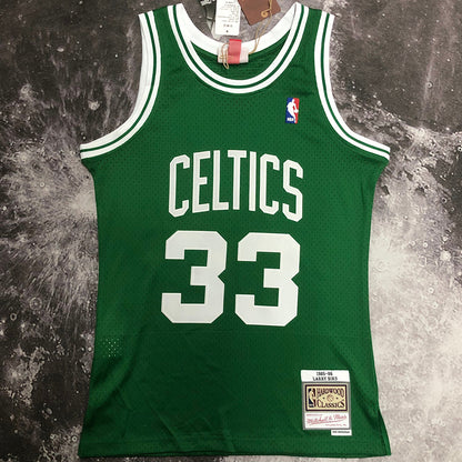 Celtics Retro Green Jersey - Bird #33 (Hot Pressing)