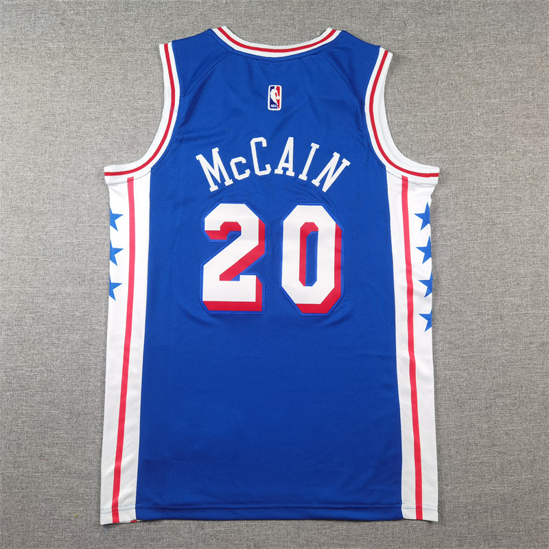 Philadelphia 76ers McCAIN  # 20 Blue NBA Jerseys