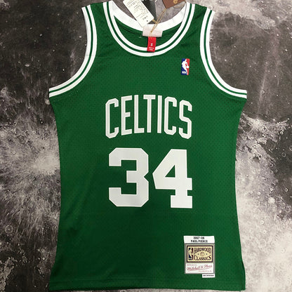 Celtics Retro Green Jersey - Pierce #34 (Hot Pressing)