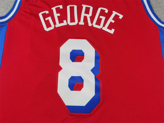 Philadelphia 76ers GEORGE # 8 Red NBA Jerseys